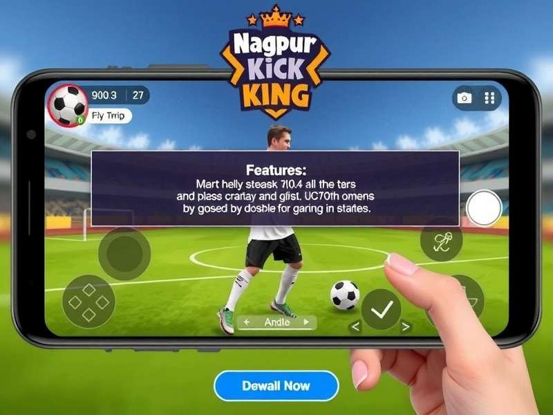 Nagpur Kick King gameplay screenshot showing football match